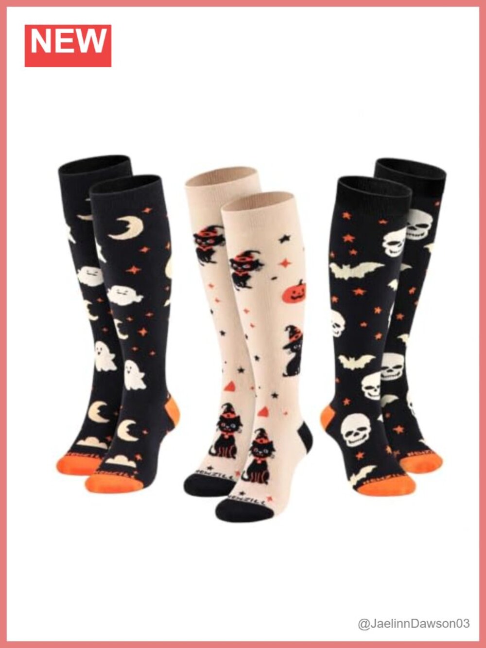 Compression Socks 20-30 mmHg Knee-High Unisex Nylon Spandex Support